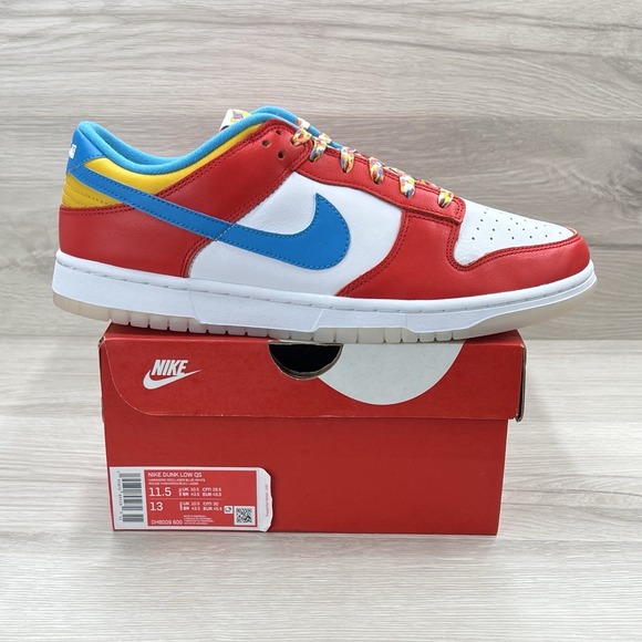 Rare Nike Dunk Low x LeBron James x Fruity Pebbles Shoe DH8009-600 Men's Sz 11.5